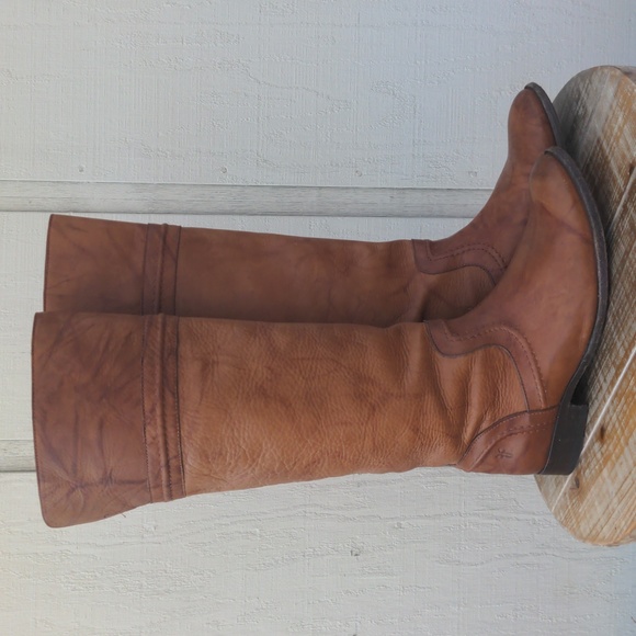Frye Shoes - Frye Leather Tall Boots Size 9.5 in Brown